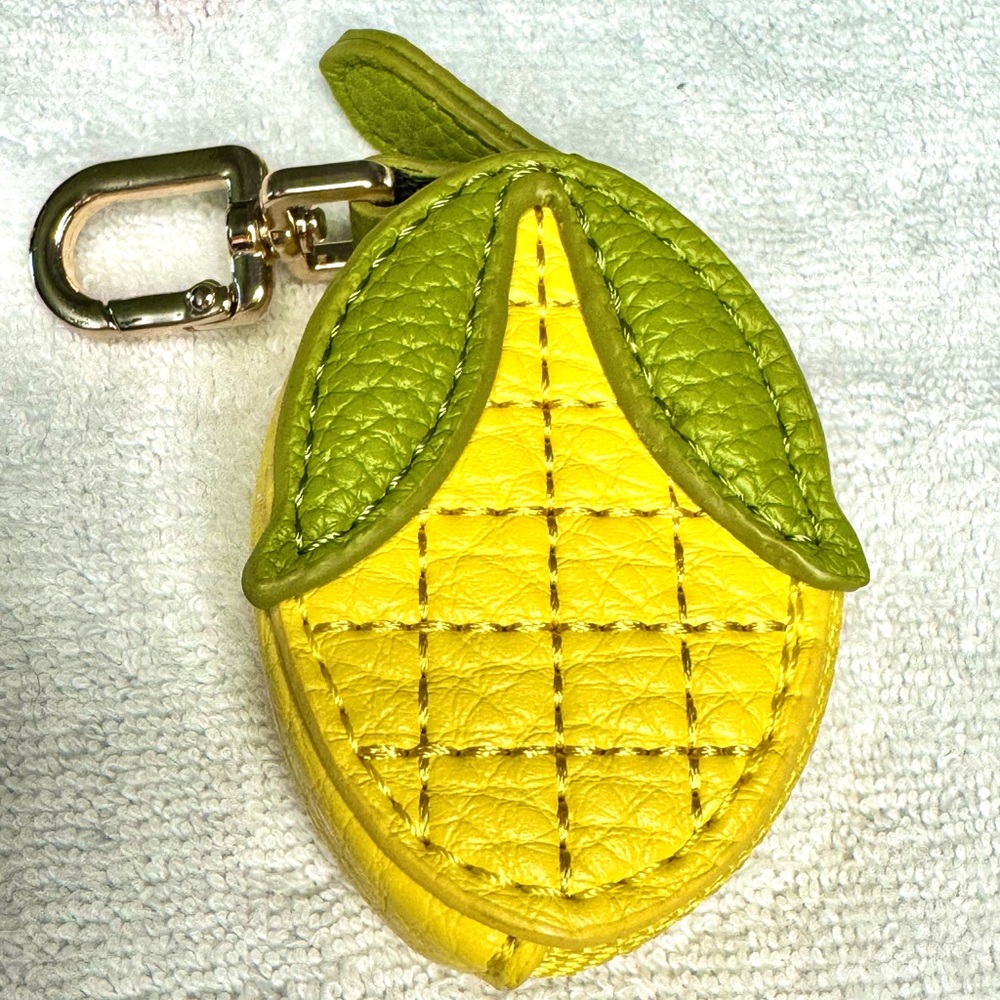 New cute corn cob keychain clip AirPod AirTag holder bag charm